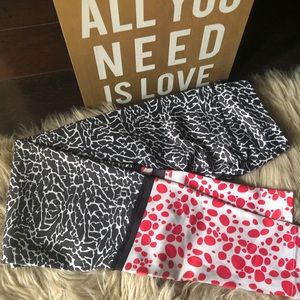 Lilybod leggings with black and white animal print